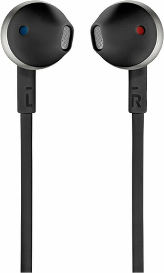 Kufje in-ear me kabllo, JBL, T205, mini jack 3.5 mm, me mikrofon, të zeza