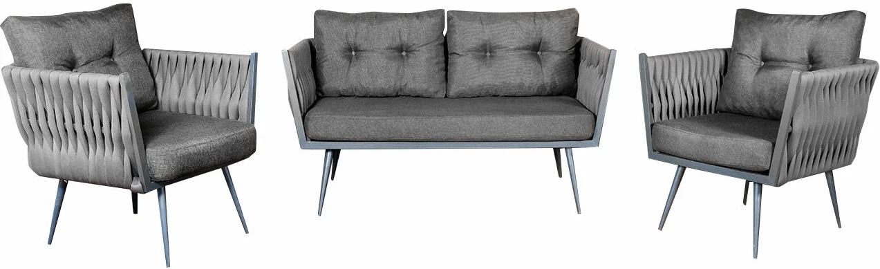 Set lounge për kopsht Hanah Home, vjollcë-gri (1+1+2)