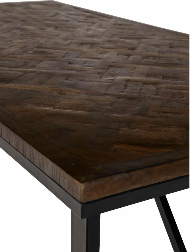 Tavolinë MAIANDROS, ngjyrë kafe e errët, 200x100x76