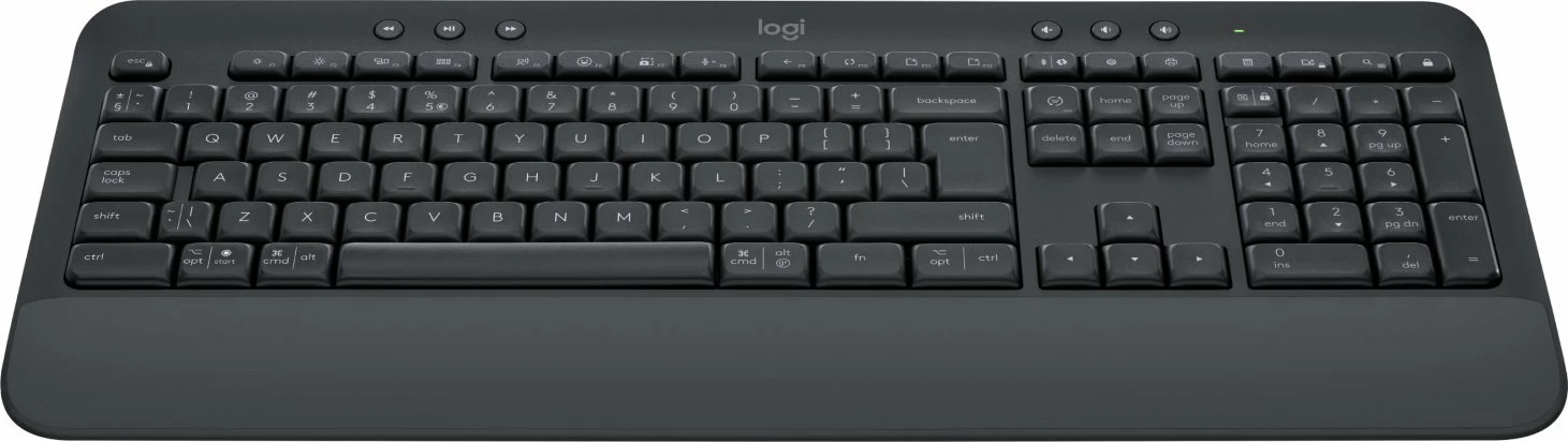 Tastierë Logitech Signature K650 920-010949, wireless, layout HU, me numpad, me mbështetëse për kyç, Graphite