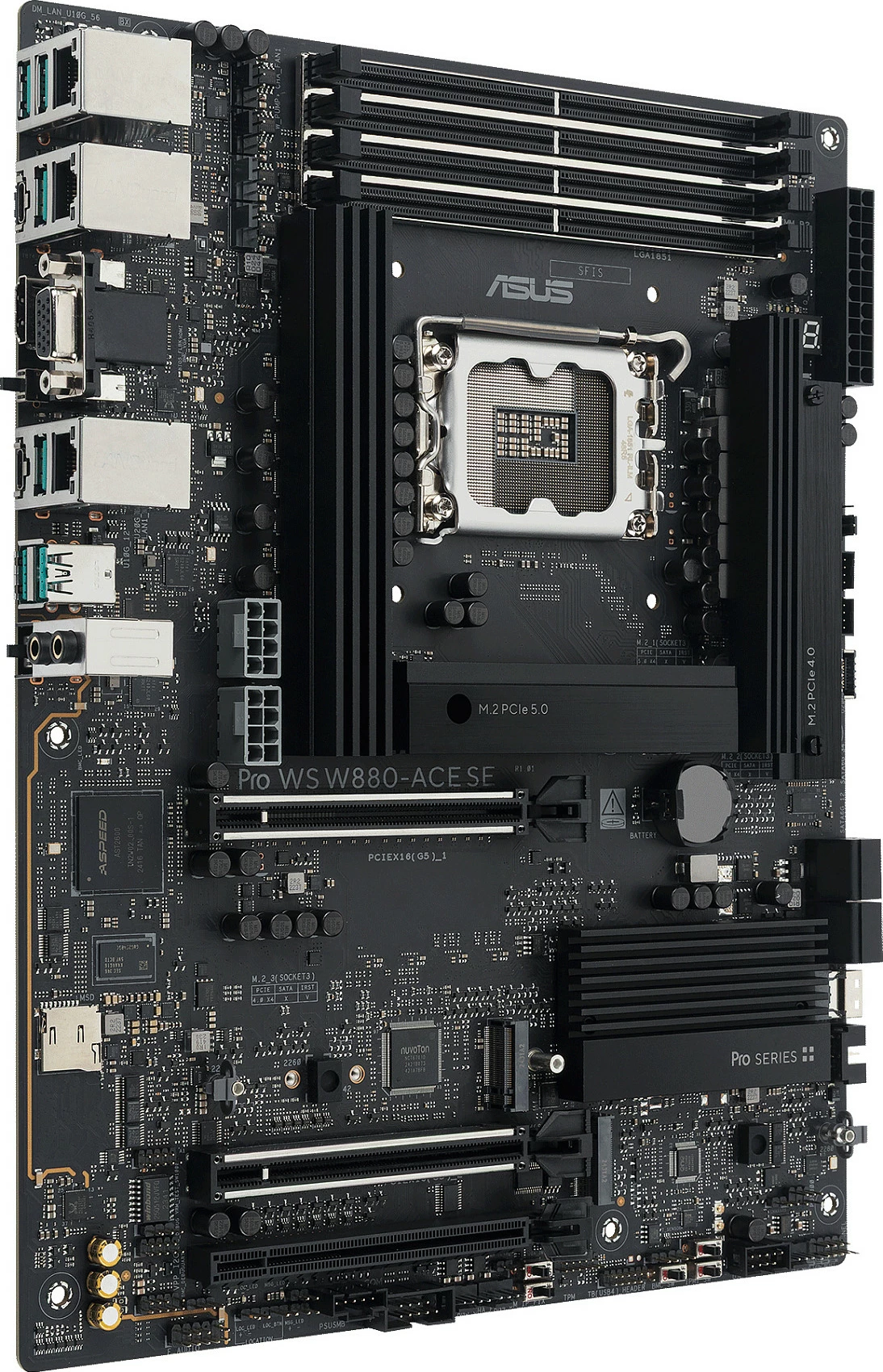 Pllakë amë ASUS Pro WS W880-ACE SE, LGA 1851, DDR5 deri 256GB, PCIe 5.0, Thunderbolt 4, ATX