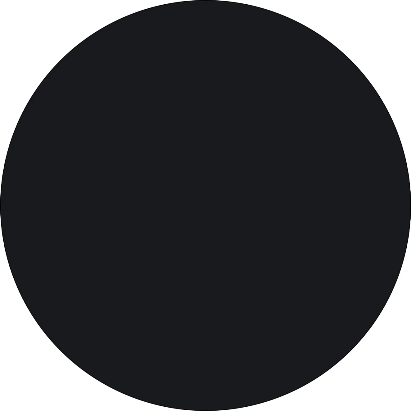 Sipërfaqe tavoline HPL, ngjyrë e zezë, Φ69 cm, trashësi 12mm