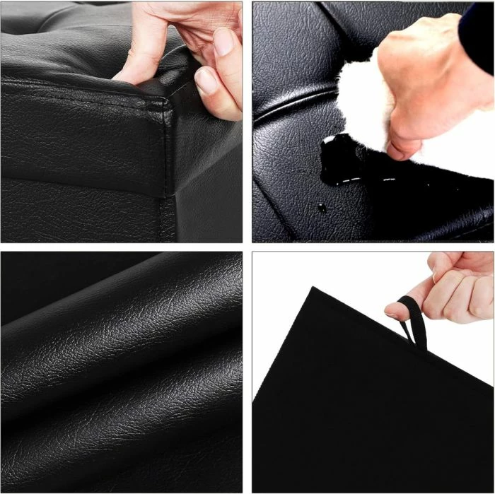 stol i palosshëm me hapësirë ruajtjeje VASAGLE LSF105 80 L 76x38x38 cm, i zi, 1 copë