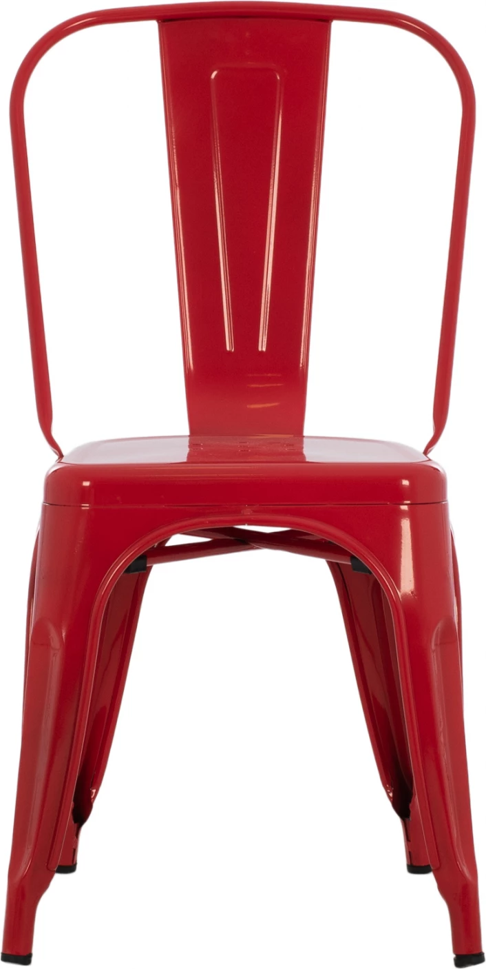 Karrige për ngrënie Melita FH8641.04 metalike, ngjyrë e kuqe, 43x50x82H cm