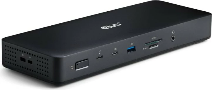 Docking station Club3D Thunderbolt4 16-in-1, 4 porta Thunderbolt, 3x DisplayPort, 2x HDMI, 1TB LAN, 3x USB-A, 1x USB-C, e zezë