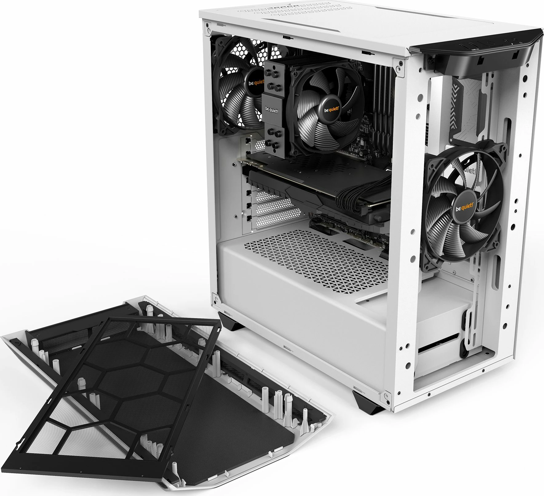 Kasë be quiet! Pure Base 500 Window BGW35, Midi Tower ATX, panel xhami i temperuar, e bardhë