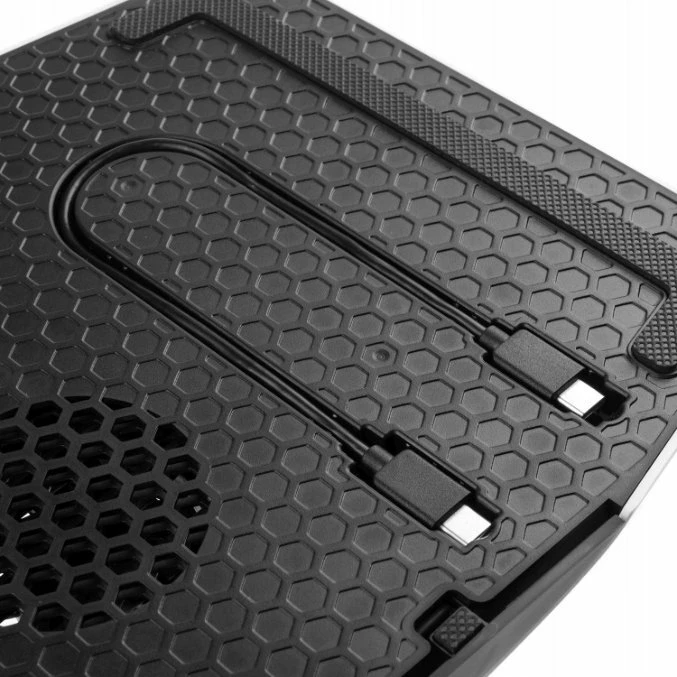 Stacion karikimi Fixed FIXPS5-MCS-BW për PS5/PS5 Slim, 2x karikim DualSense, ftohje me 2 ventilatorë, mbajtëse 12 lojëra, Zi/Bardhë