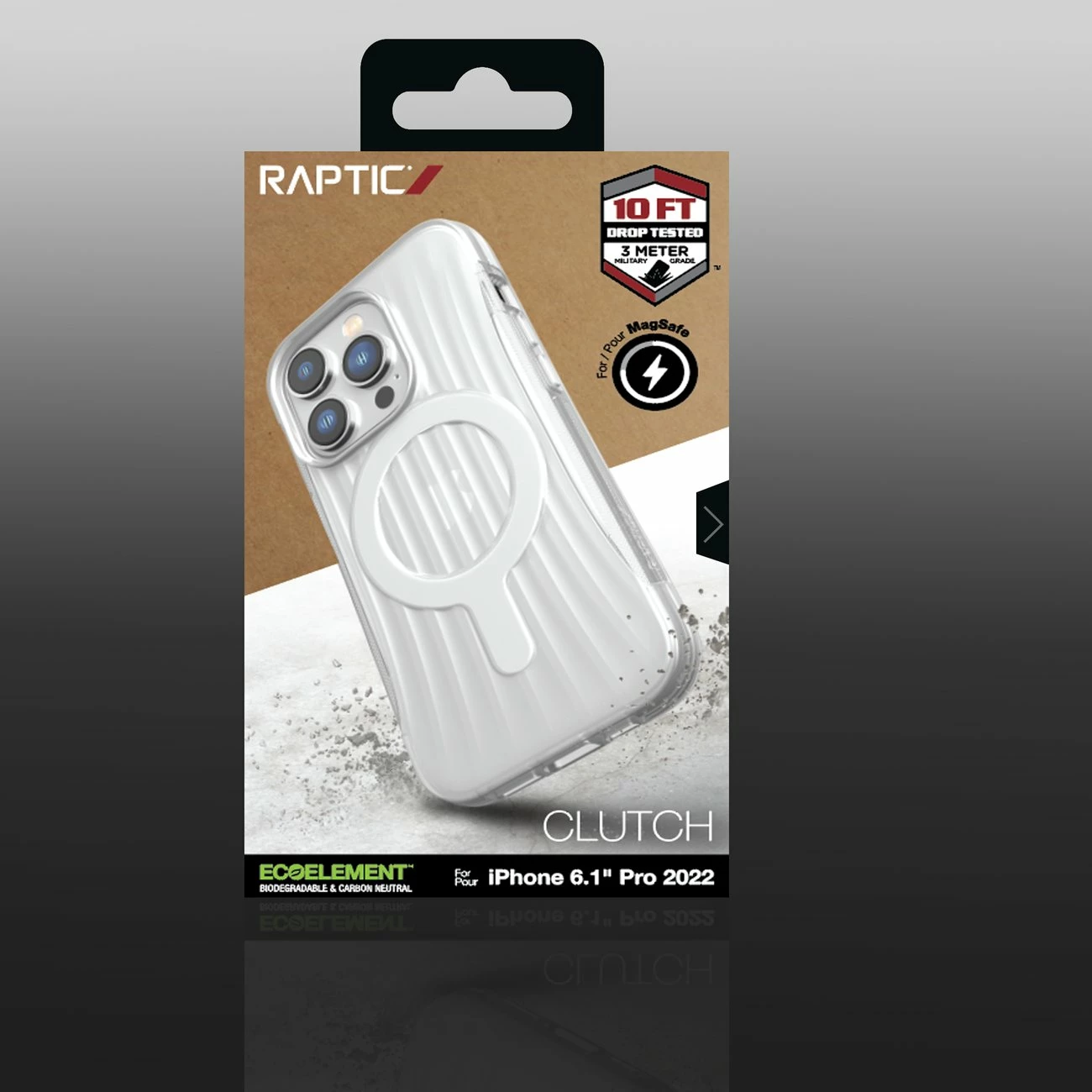 Mbështjellës Raptic X-Doria Clutch për iPhone 14 Pro me MagSafe, Transparent
