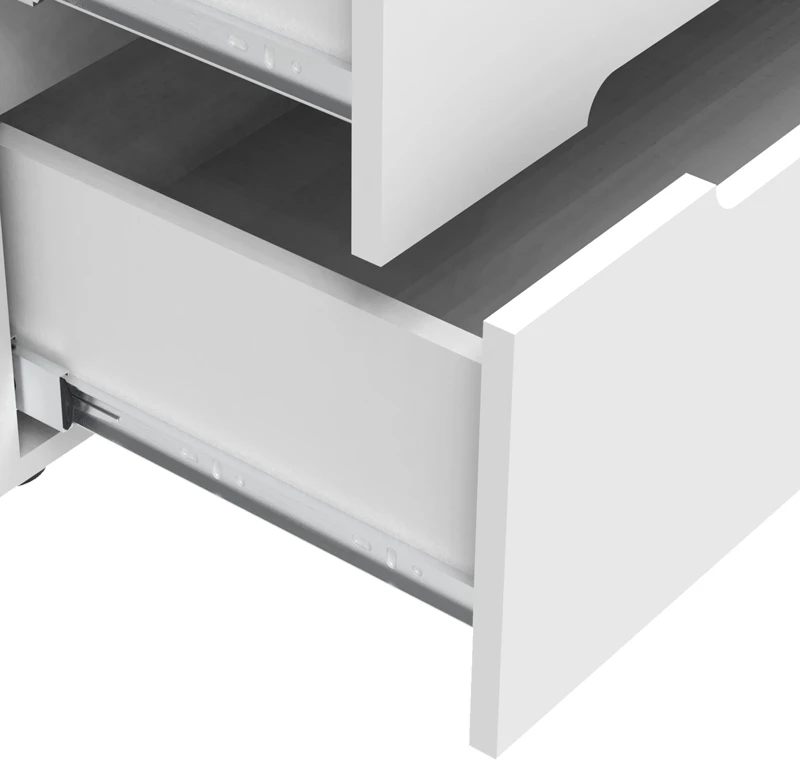 Komodë me sirtarë Afina mdf, ngjyrë e bardhë me shkëlqim, 90x44x101cm