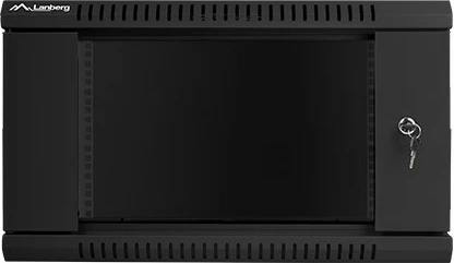 Kasë rrjeti Lanberg WF01-6406-10B, 19", 6U, 600x450mm, derë xhami, e zezë