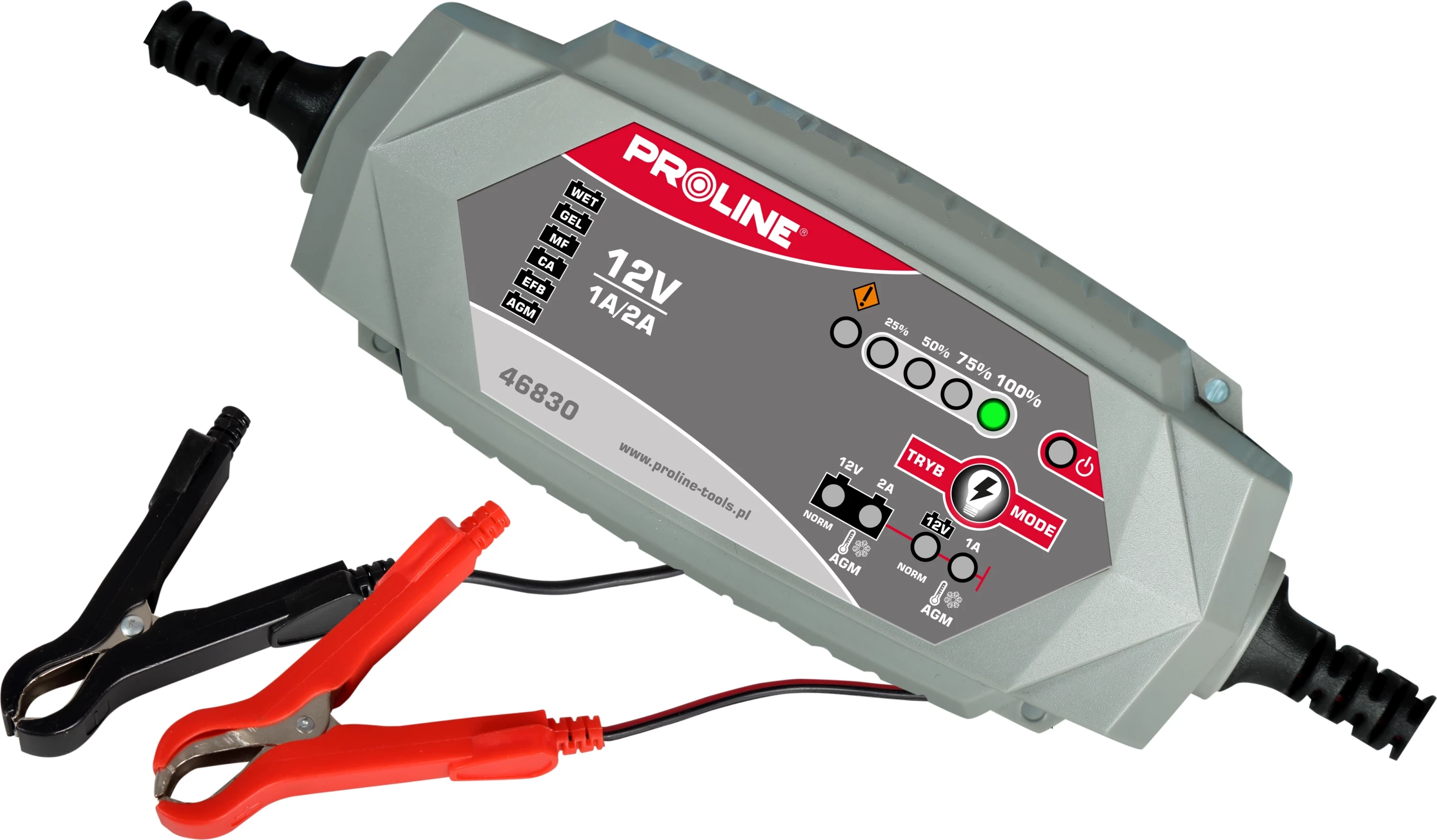 Karikues baterie PROLINE 46830 12V 2A për 2-60Ah