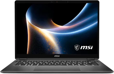 Laptop 2-në-1 MSI Prestige 14 Flip AI+ U9 386H, 32GB RAM, 2TB SSD, 14" OLED Touch, Wi‑Fi 7, Windows 11 Pro, Platinum Gray