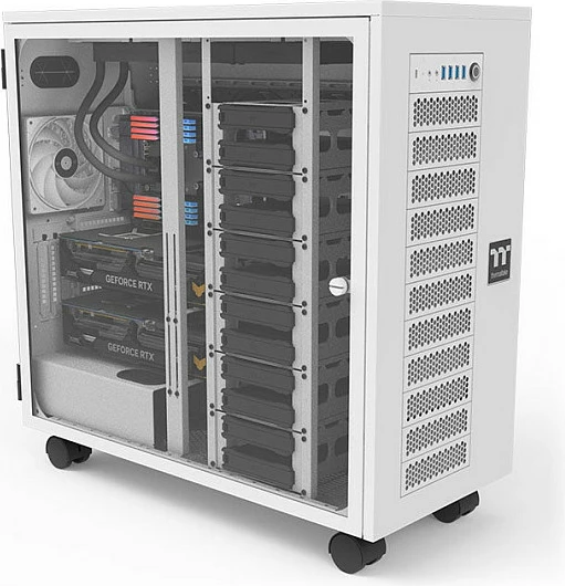 Kasë Thermaltake AX700 TG Snow White, tower, xham i temperuar, e bardhë