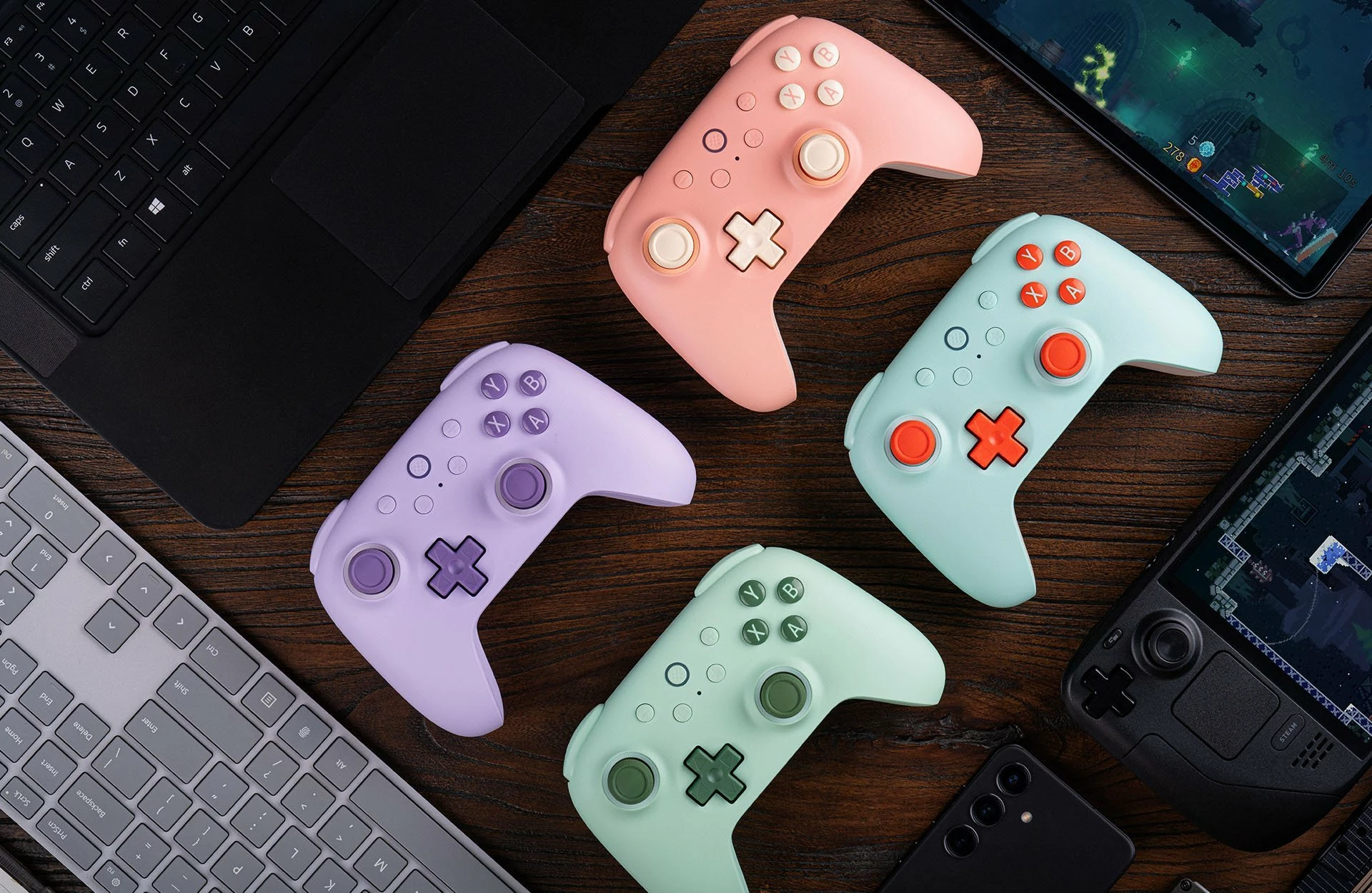 Gamepad 8BitDo Ultimate 2C Wireless për PC/Android, Hall Effect, 14 butona, 2.4GHz + USB-C, Vjollcë, set me dongle + kabllo