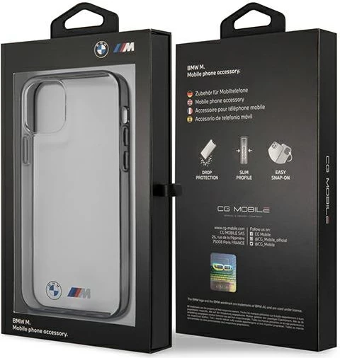 Mbështjellës BMW Sandblast për iPhone 12 mini, hardcase, transparent