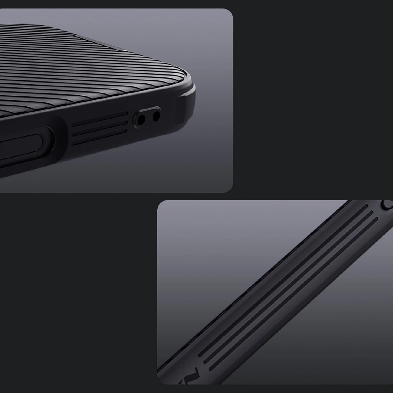 Mbështjellës Nillkin CamShield Pro për iPhone 16 Pro Max, me mbulesë kamere, i zi