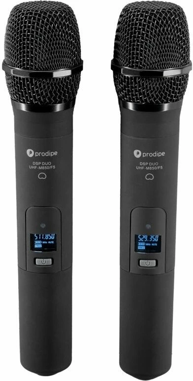 Sistem mikrofoni wireless PRODIPE M850 DSP DUO UHF F5, i zi, set 2 copë