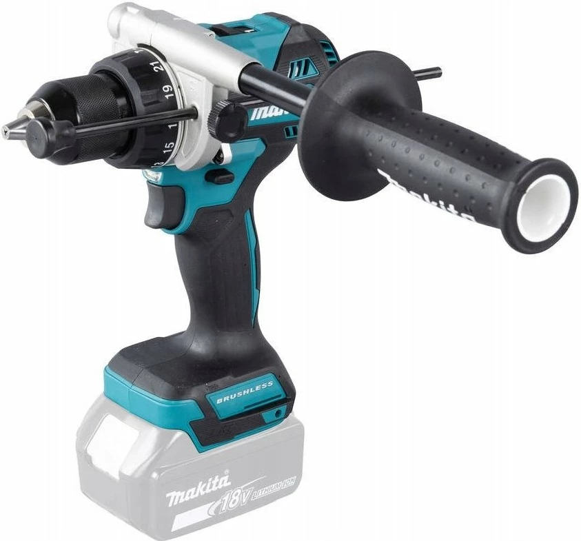 Trapan udarës pa kabllo Makita DHP492Z 18V, motor brushless, mandrinë 13 mm, vetëm trup (pa bateri/karikues), blu/zi