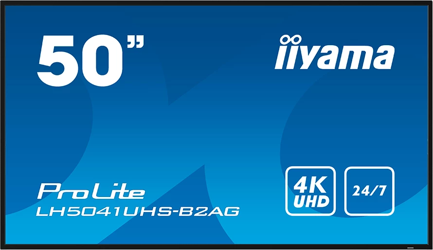 Ekran profesional IIYAMA ProLite LH5041UHS-B2AG 50" 4K UHD 24/7, zi