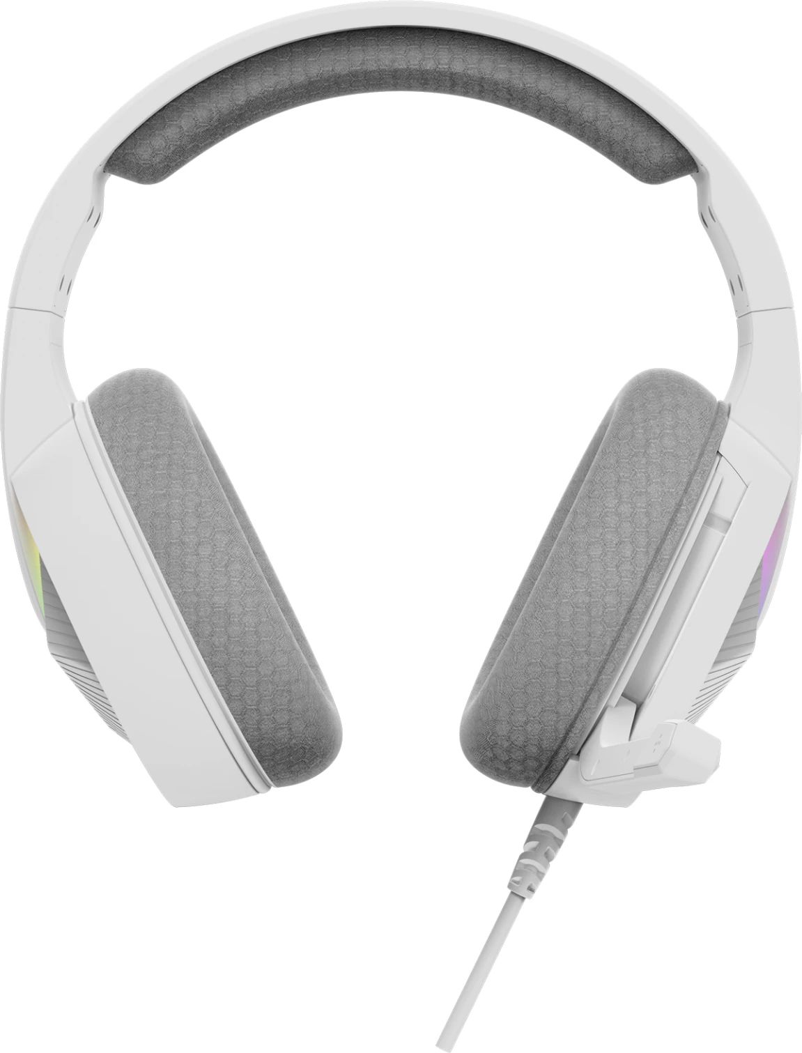 Kufje Marvo H8618 me mikrofon, RGB, me kabllo (USB/3.5 mm), të bardha