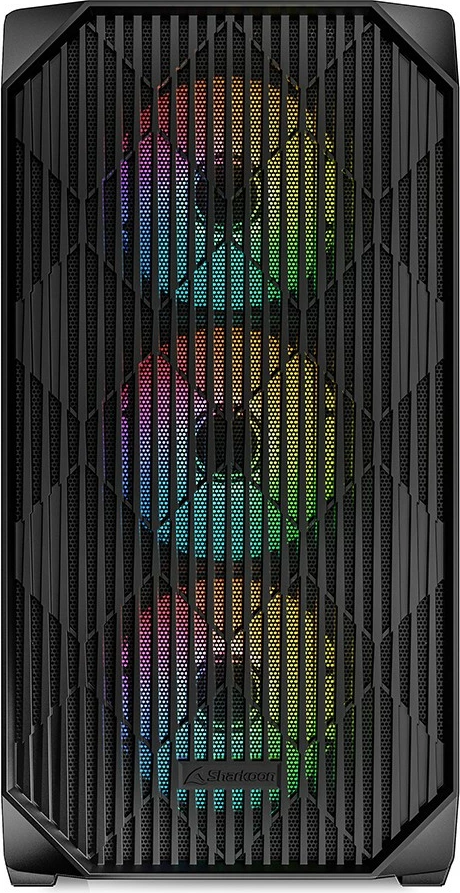 Kasë Sharkoon MK3 RGB Micro-ATX, 1x xham, e zezë