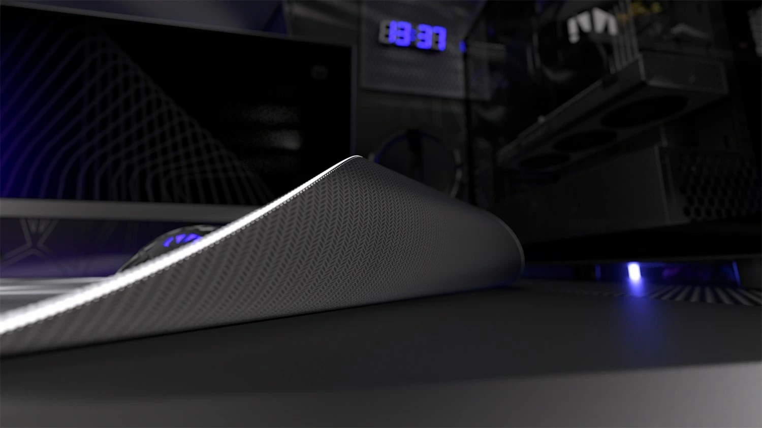 Mauspad Endorfy Crystal Black XL, për lojtarë, ngjyrë bardhë e zi