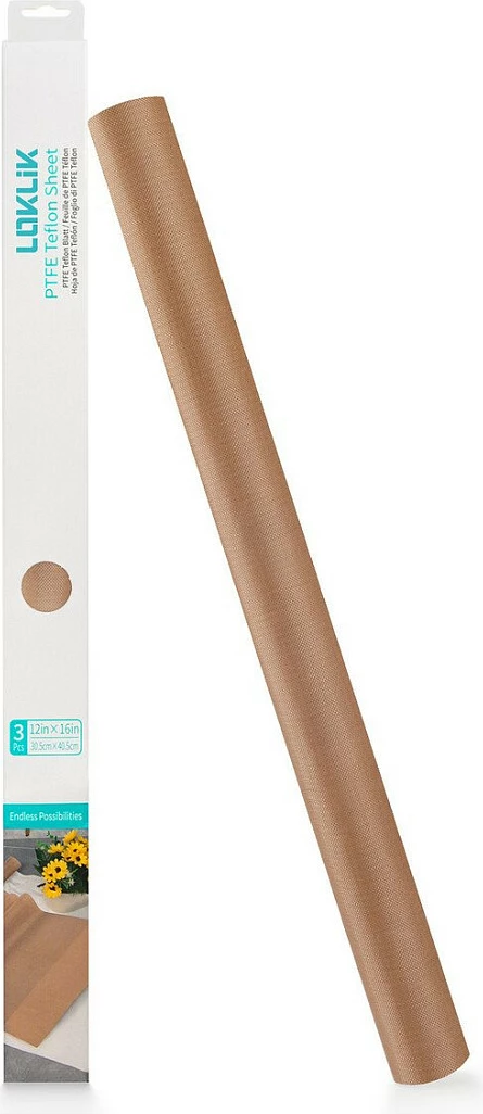 Mat tefloni PTFE LOKLiK, set 3 copë, 30 x 40 cm, ngjyrë kafe