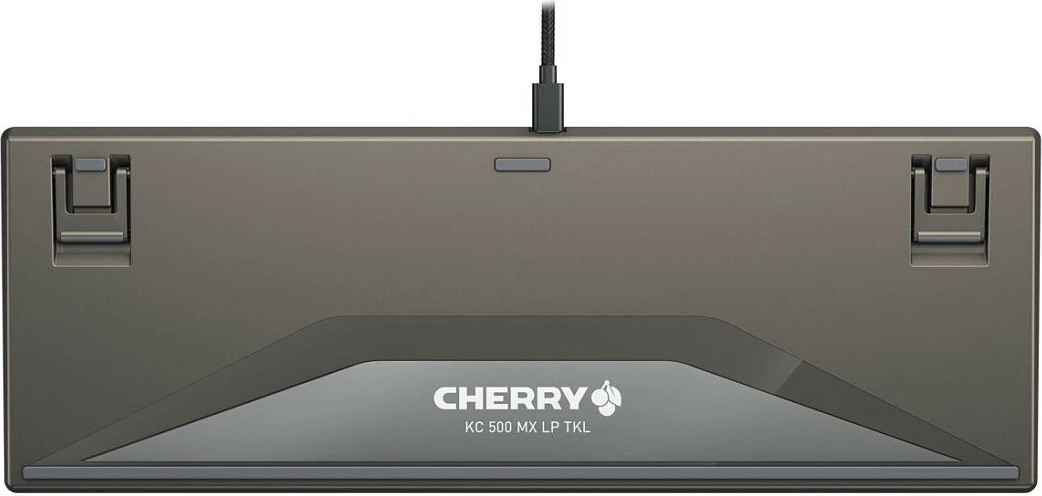 Tastierë mekanike Cherry MX, TKL 88 taste, USB me kabllo, ndriçim i bardhë, QWERTZ (DE), gri/bardhë