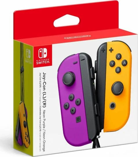 Kontroller Nintendo Joy-Con 2-Pack për Switch, vjollcë neon/portokalli neon, set 2 copë