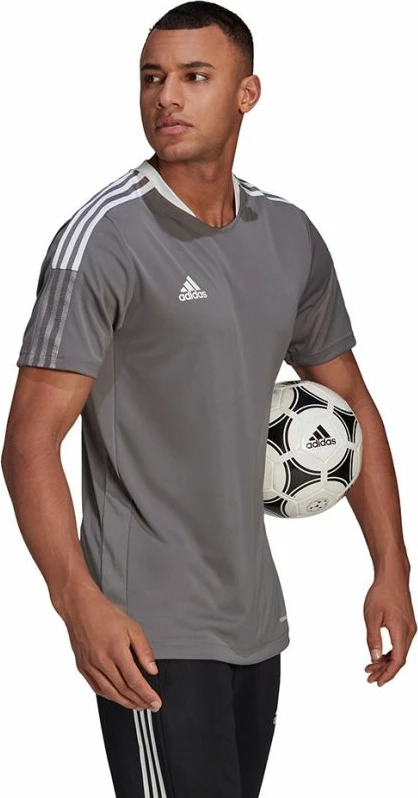 Fanellë stërvitjeje për meshkuj adidas, gri