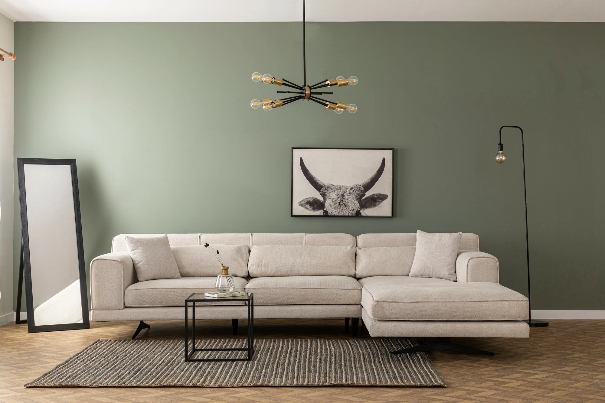 Këndore Jivago, e djathtë, bezhë, Atelier del Sofa