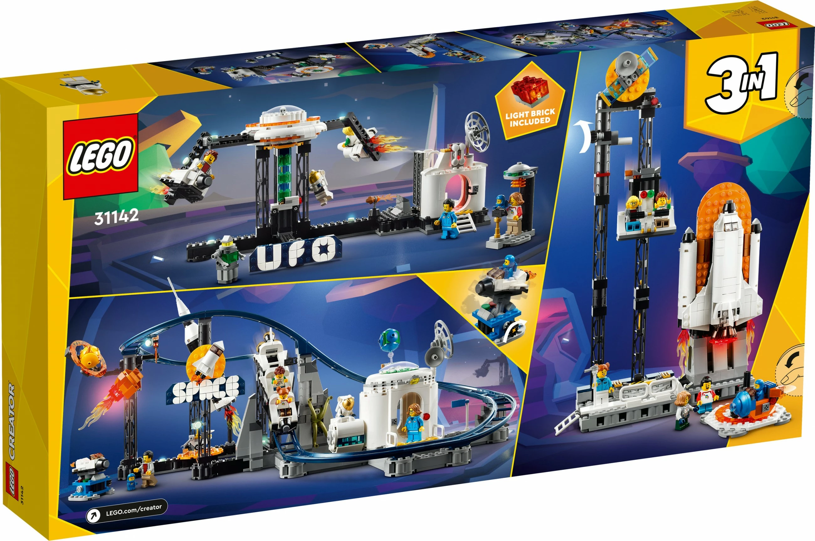 Set ndërtimi LEGO Space Roller Coaster, 9 vjeç+, 874 pjesë, Plastikë