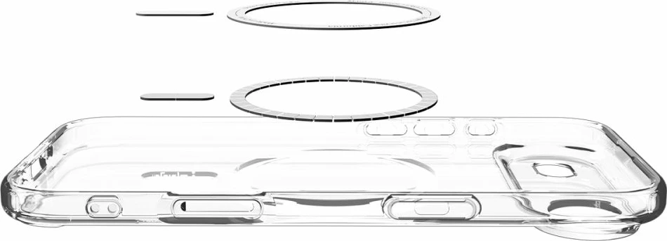 Mbështjellës Spigen Ultra Hybrid MagSafe për iPhone 17 Air, Transparent Gri