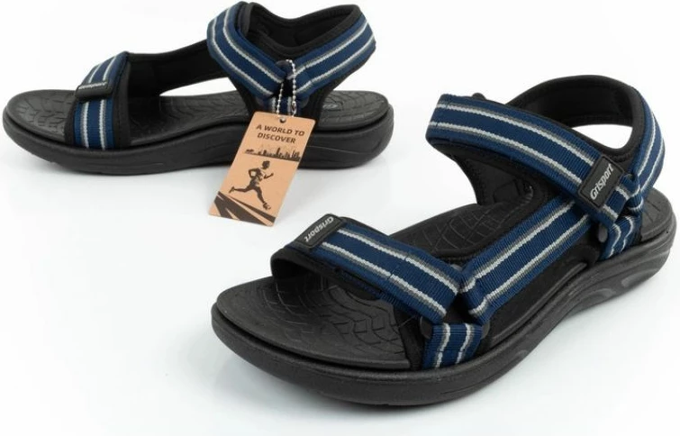 Sandale për meshkuj Grisport, të zeza dhe blu të errët
