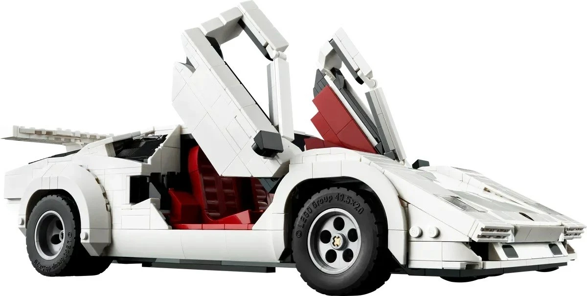 Set LEGO ICONS Lamborghini Countach 5000 Quattrovalvole, Bardhë