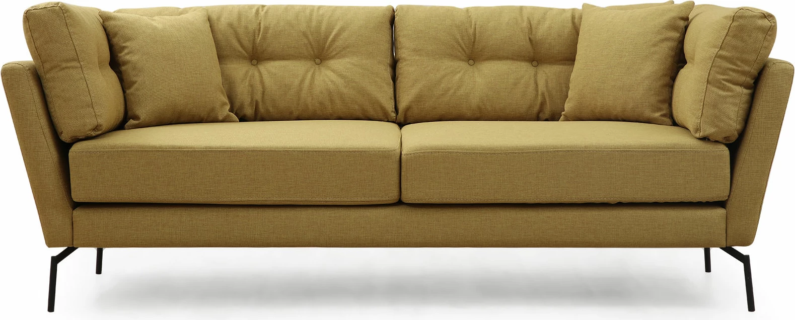 Divan treshe Atelier del Sofa, ngjyrë e verdhë-jeshile, Mapa