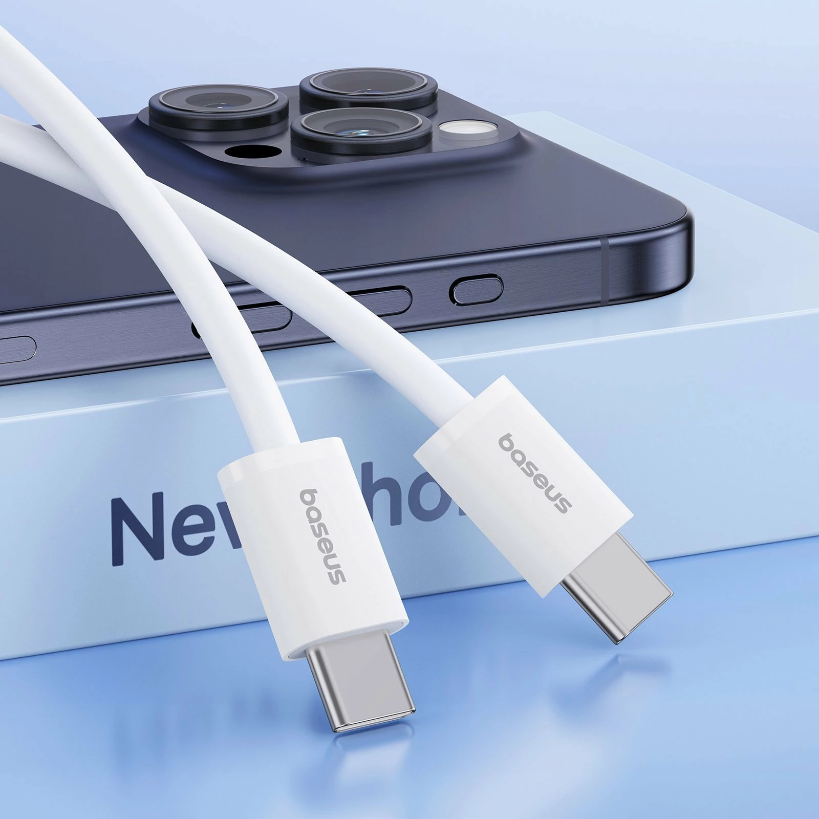 Kabllo USB-C në USB-C Baseus Superior Series II P10365200211-00 1 m 30W PD 480Mb/s, e bardhë