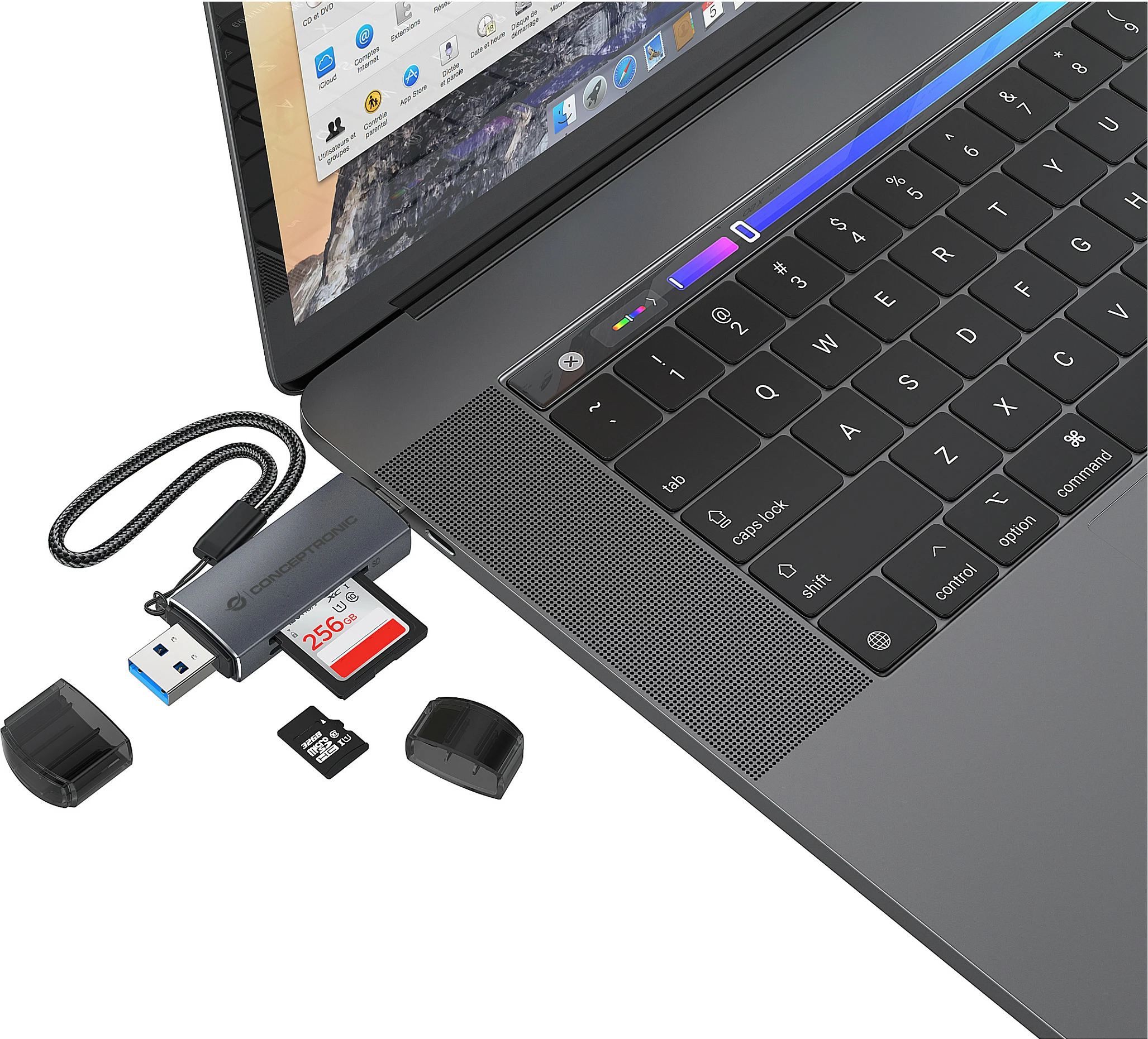 Lexues kartelash Conceptronic USB 3.2 Gen1 USB-A/USB-C, SD/microSD, 5Gbps, gri
