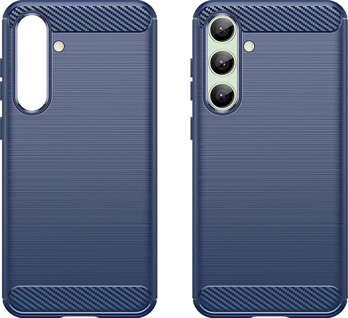 Mbështjellës Hurtel Carbon Case për Samsung Galaxy S24 FE, TPU, Kaltër