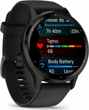 Smartwatch Garmin Venu 3 010-02784-01 45mm 1.3\" AMOLED GPS Wi‑Fi Bluetooth e zezë
