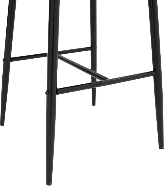 Karrige për bar Patrin, këmbë metalike të zeza, kadife ngjyrë mollë e kalbur