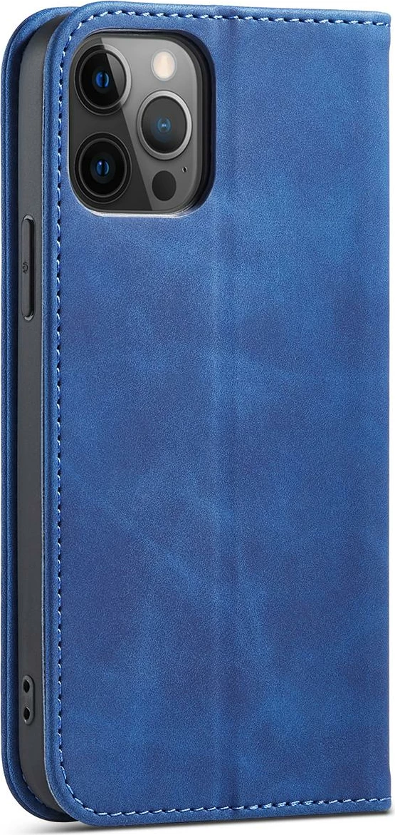 Mbështjellës Hurtel Magnet Fancy Case për iPhone 12 Pro Max, me portofol dhe stand, Kaltër