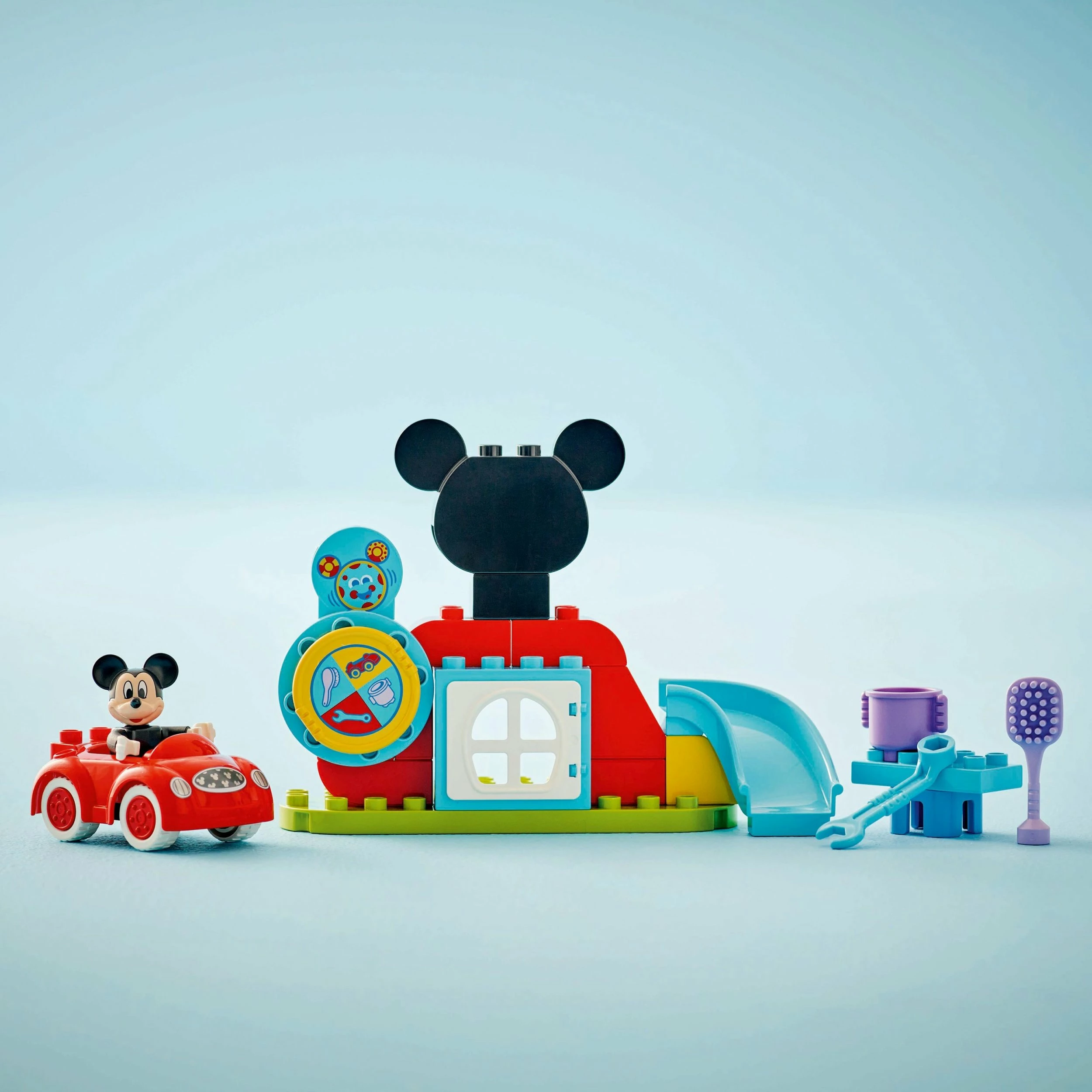 Set lodër ndërtimi LEGO DUPLO Disney 10454 Mickey Mouse Clubhouse & Car, 27 copë, 2+
