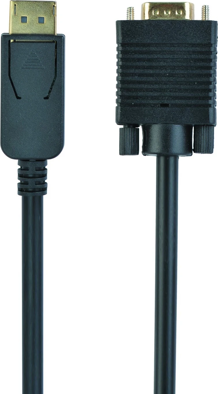 Kabllo Gembird DisplayPort në VGA, 1.8m, e zezë