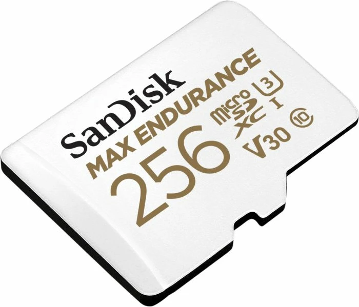 Kartelë memorje microSDXC SanDisk MAX ENDURANCE SDSQQVR-256G-GN6IA 256GB, U3/V30, Class 10, me adapter SD