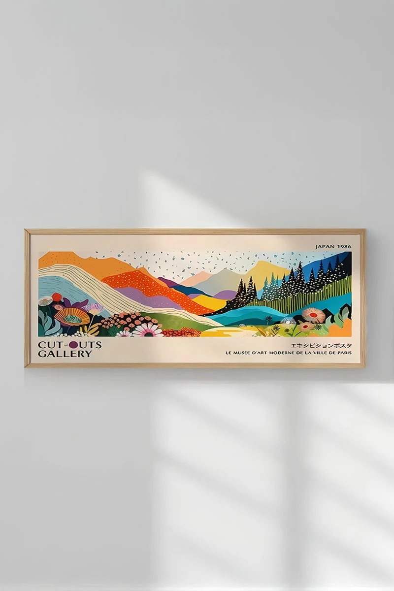 Pikturë dekorative me kornizë, Wallity, Artsmdfyty2-3370, shumëngjyrëshe, 33x70cm