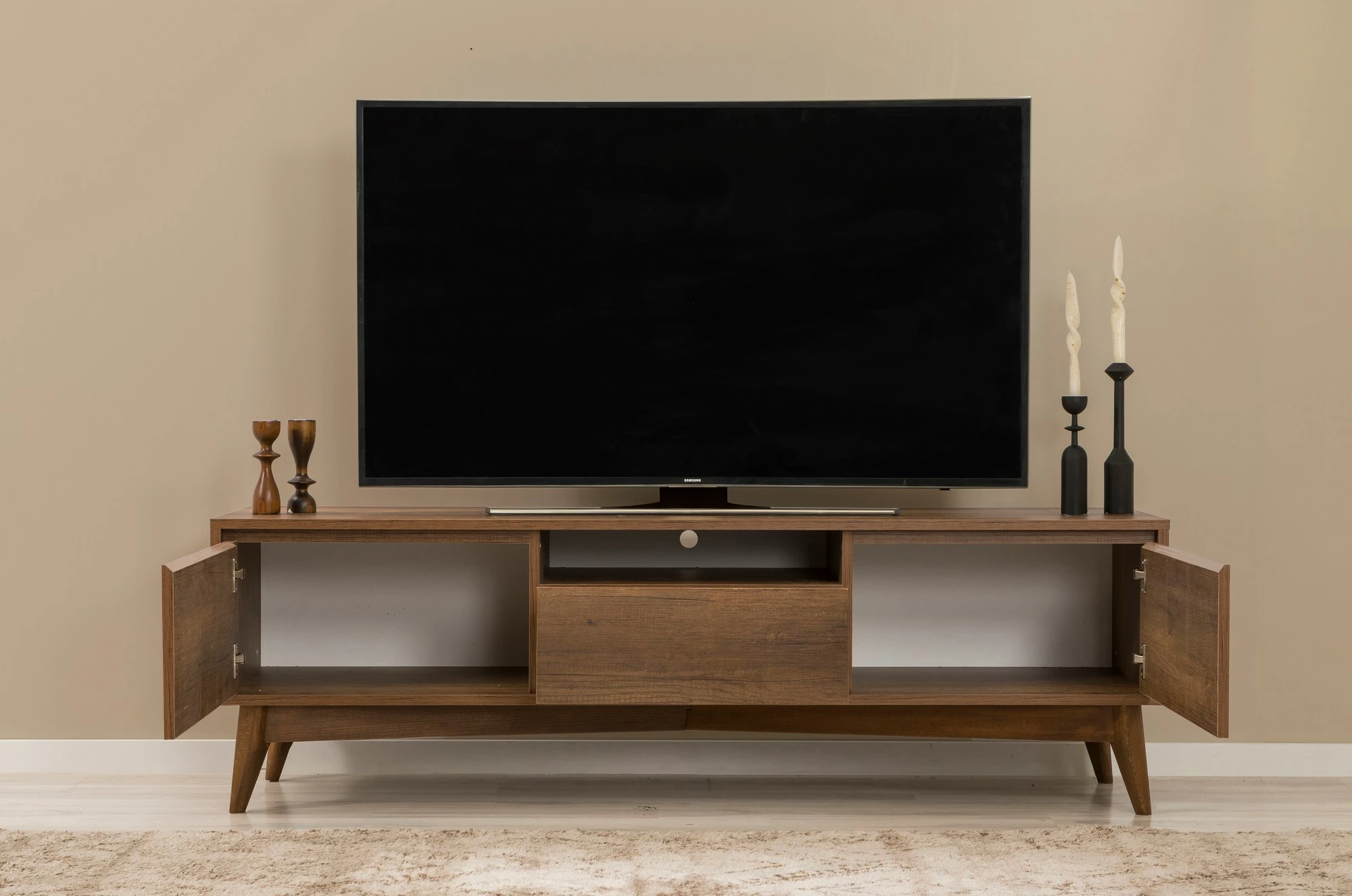 Komodë TV, ngjyrë arre, Skye Decor, Vina
