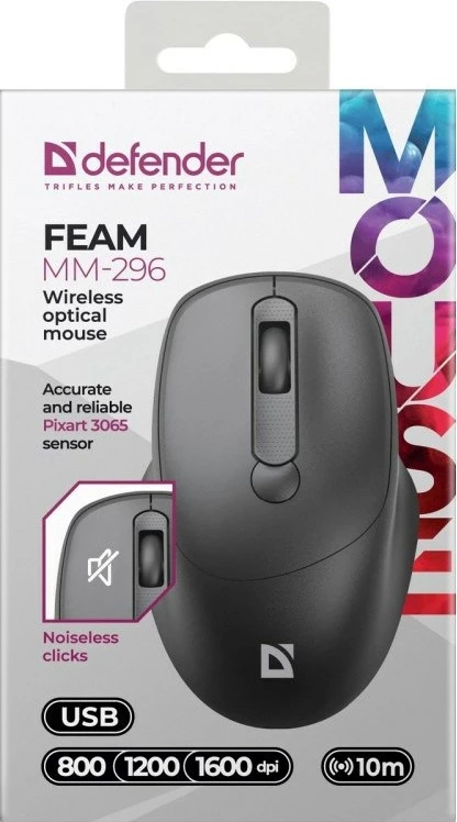 Maus Defender FEAM MM-296 RF Silent, i zi