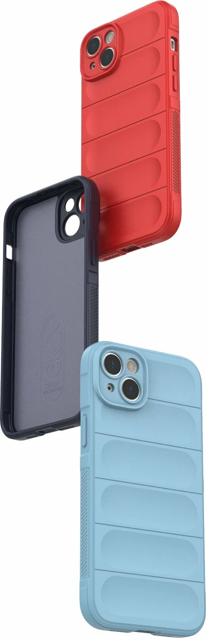 Mbështjellës Hurtel Magic Shield Case për iPhone 14 Plus, fleksibil, i blinduar, Blu e çelët