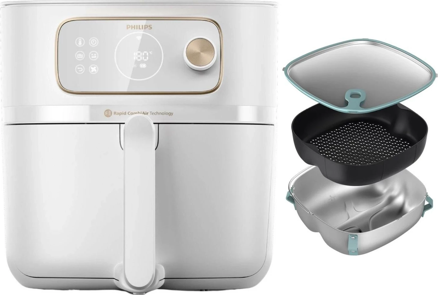 Fryer pa yndyrë Philips HD9876/25, 8.3L, smart, i bardhë